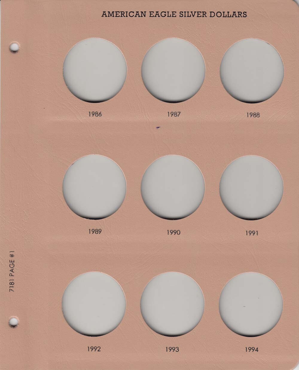 American Eagle Silver ASE Dollars Dansco Coin Album 1986-2021 New Model 7181