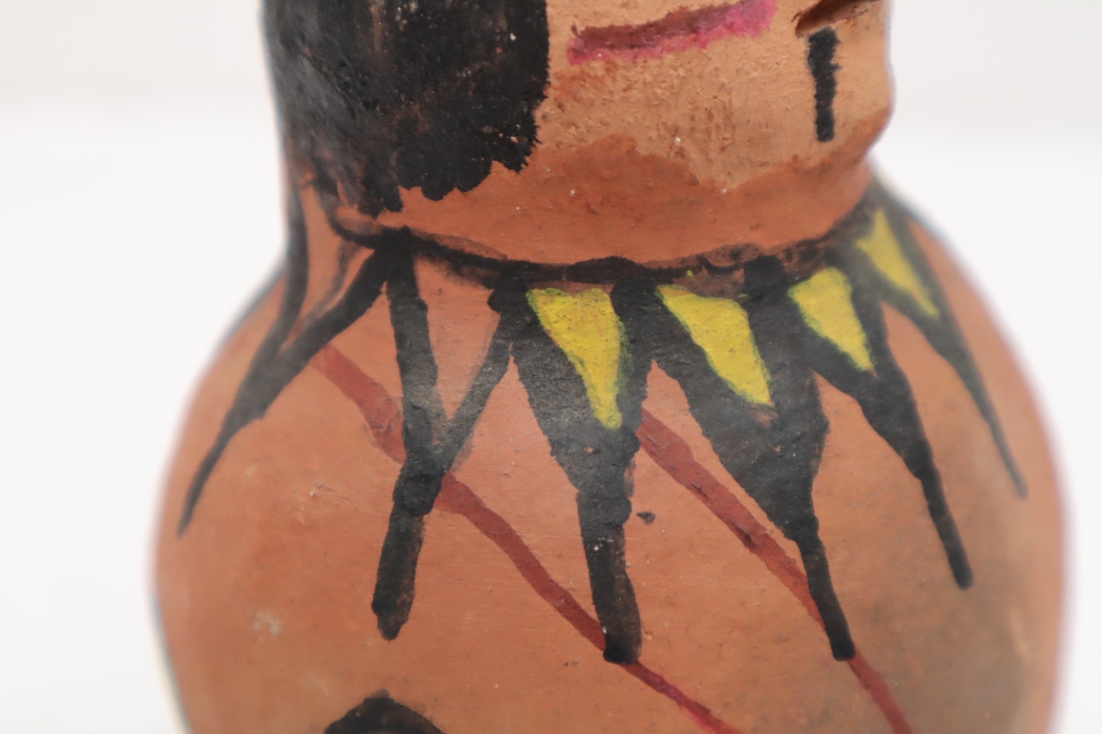 Antique Mojave Yuma Figural Effigy Pot Pottery Vessel 5.75" Native American