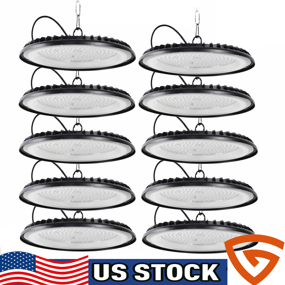 10-Pack 300W UFO LED High Bay Light Shop Industrial Commercial Factory Warehouse