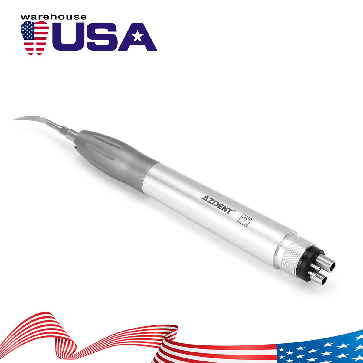 NSK Style Dental Ultrasonic Air Perio Scaler Handpiece 2 & 4-Holes 3 Tips