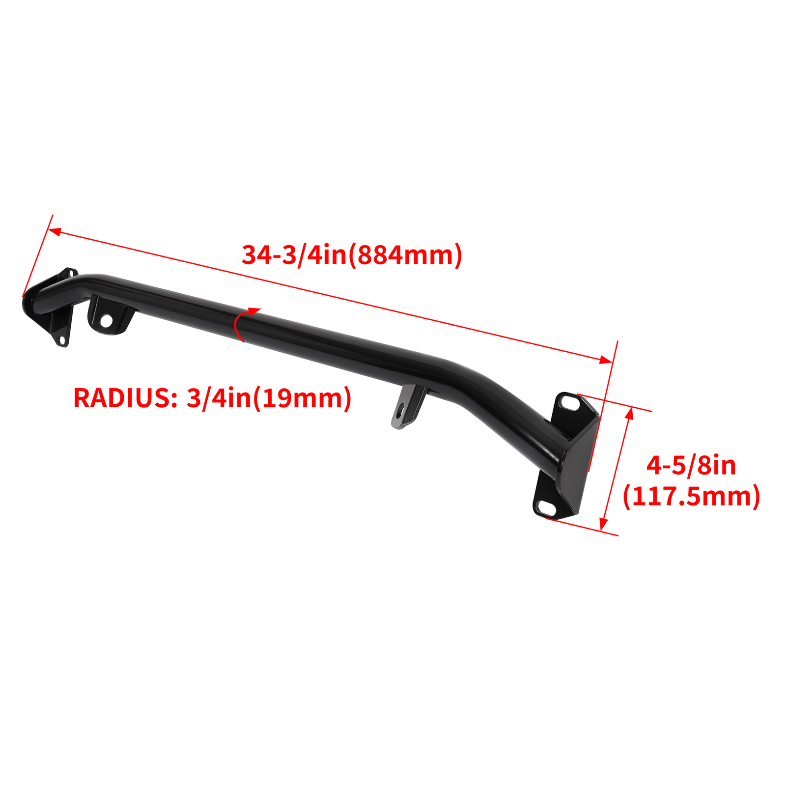 Black Rear Steel Tubular Shock Crossmember Mount For Chevy 150 210 Bel Air 55-57
