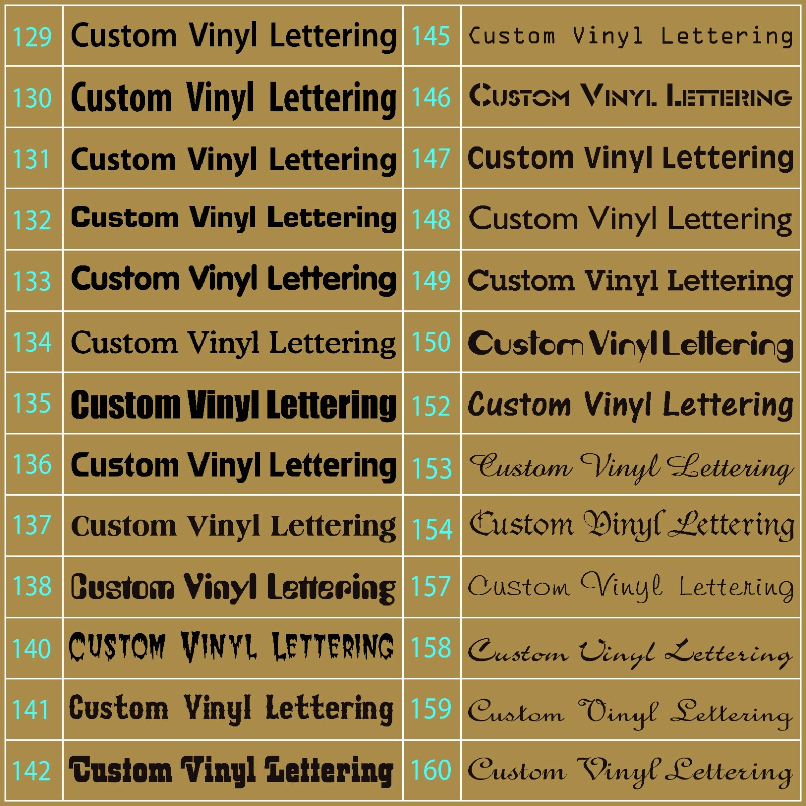 Custom Decal Vinyl Lettering Personalized Business Sign Text Name Vehicle Car