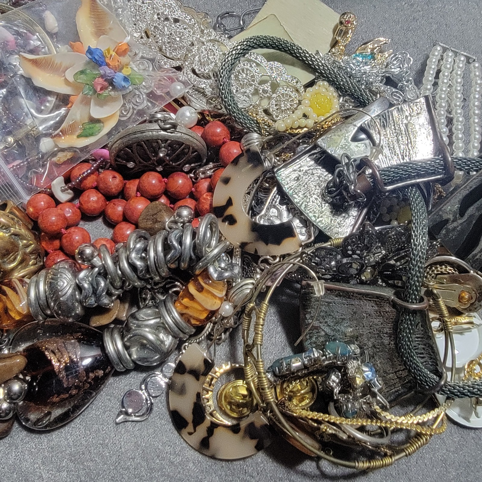 Jewerly Lot Modern To Vintage Junk Craft Harvest 2 Pounds
