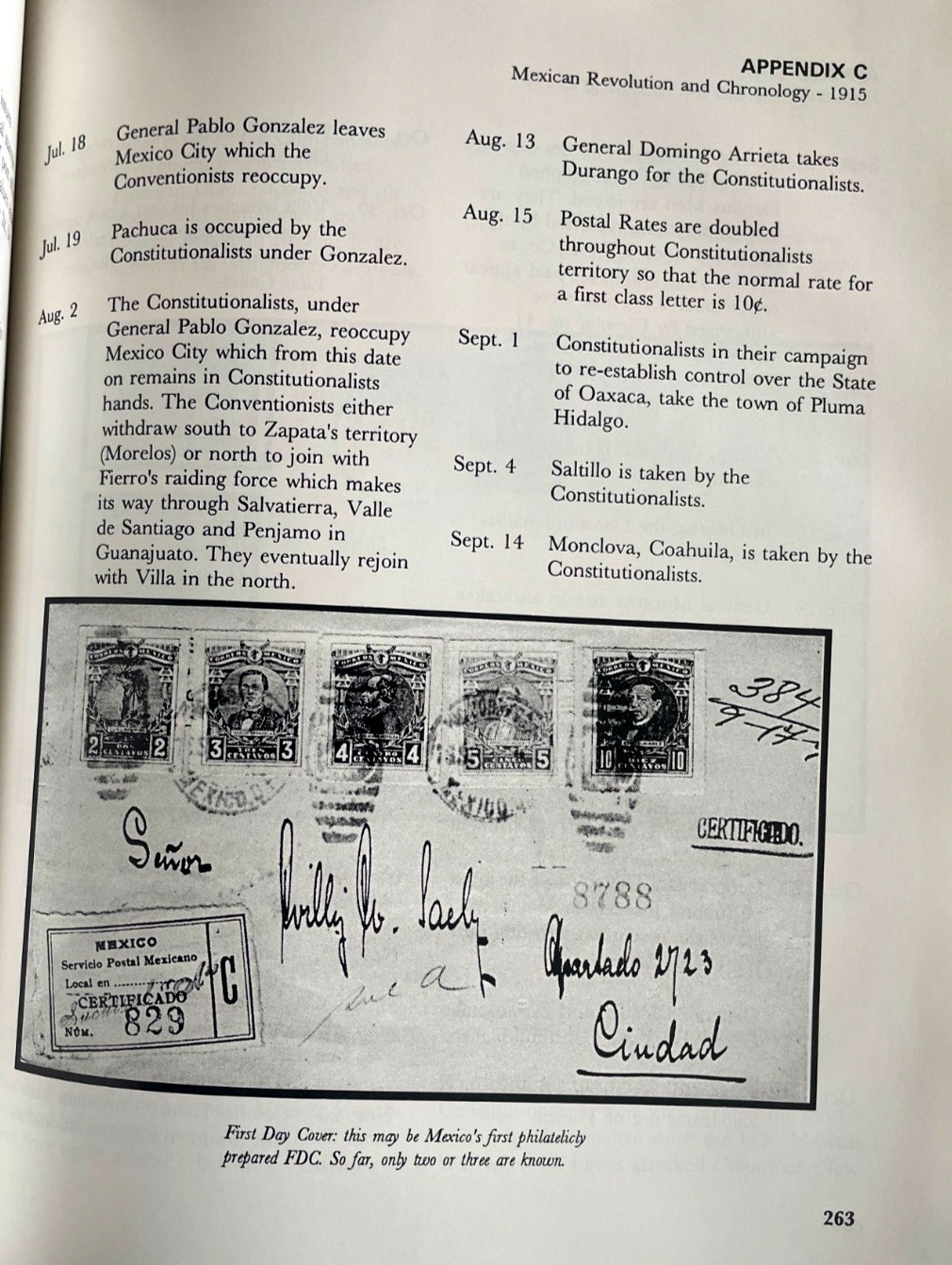 4-item lot Mexican Philately. Pulver Introduction, Maritime, Revolution British