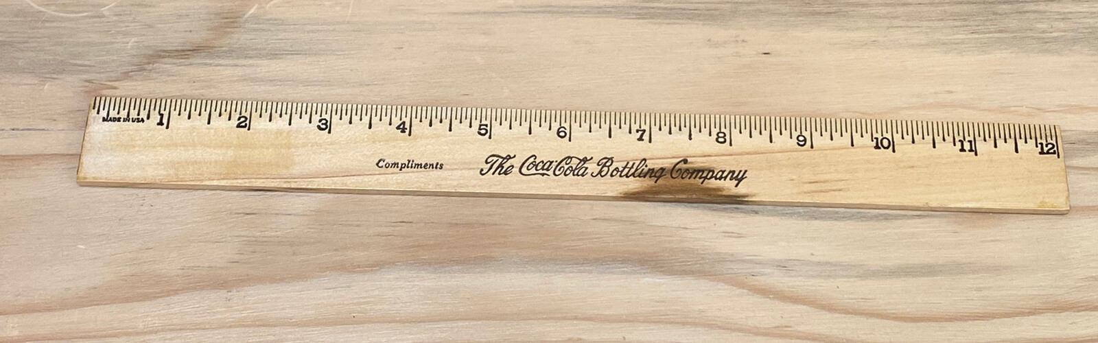 Vintage Coca Cola Wood Ruler "Do Unto Others As You Would Have Them Do Unto You"