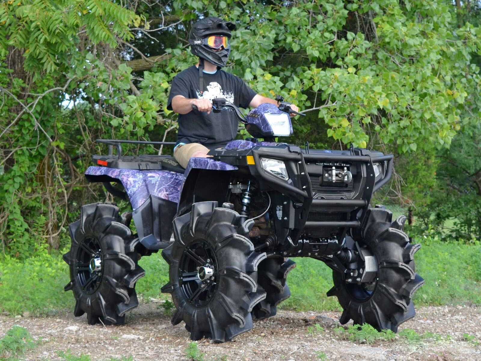 SuperATV Polaris Sportsman 500 / 700 / 800 Front Bumper - Black - See Fitment