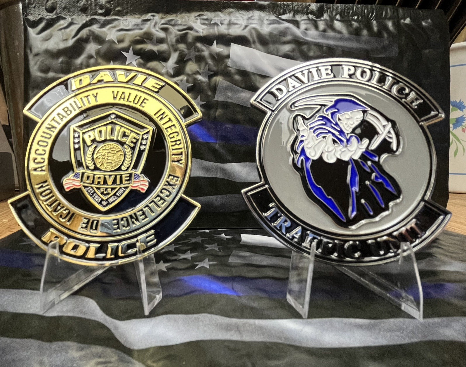 Davie Police Department Traffic Unit Reaper Challenge Coin