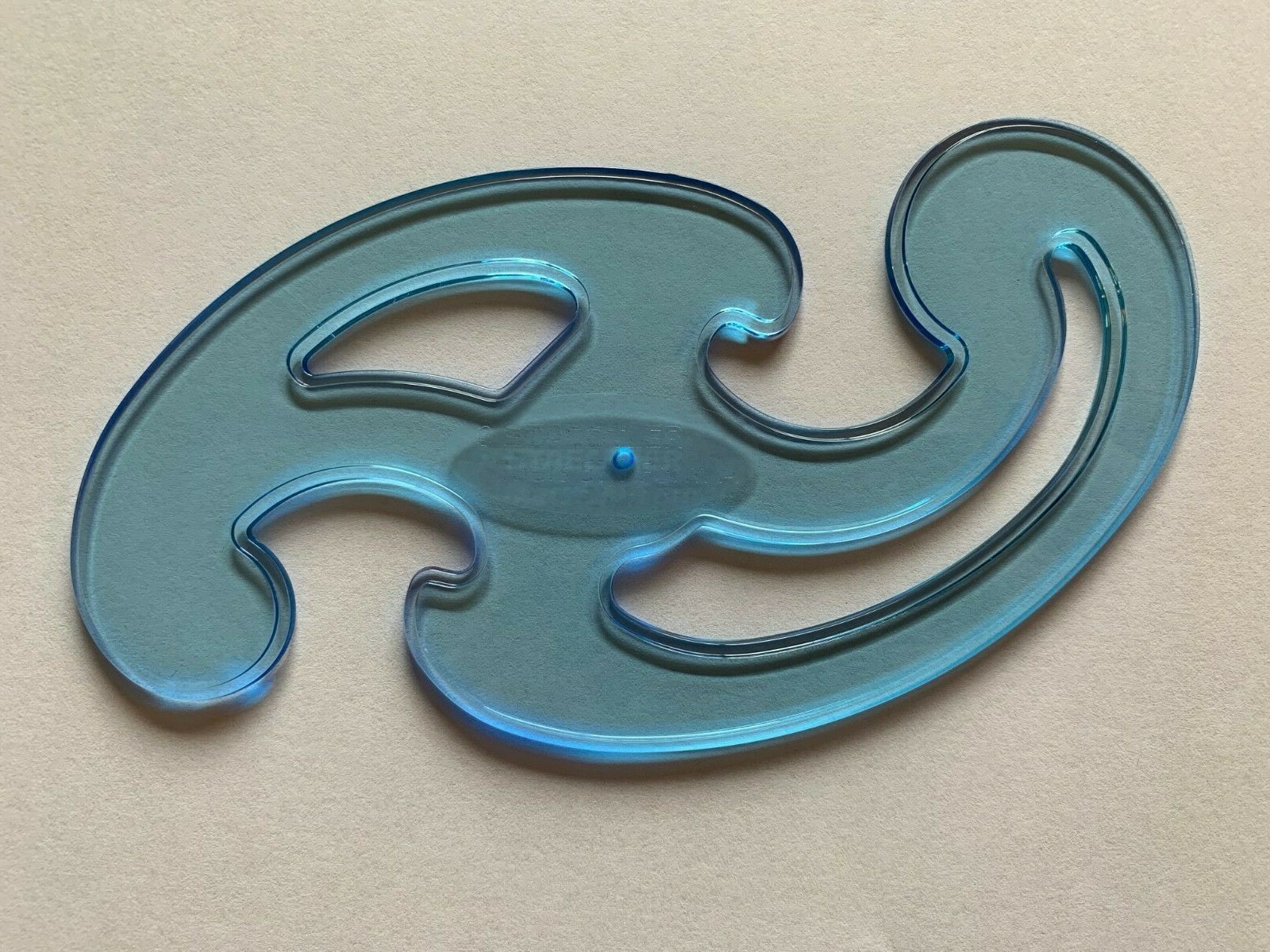 Staedtler Mars 571 FRENCH CURVE Set of 3 - A B & C blue transparent plastic NEW