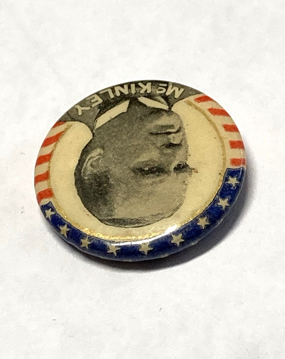 1890s William McKinley Celluloid Campaign Pinback Button - Whitehead & Hoag
