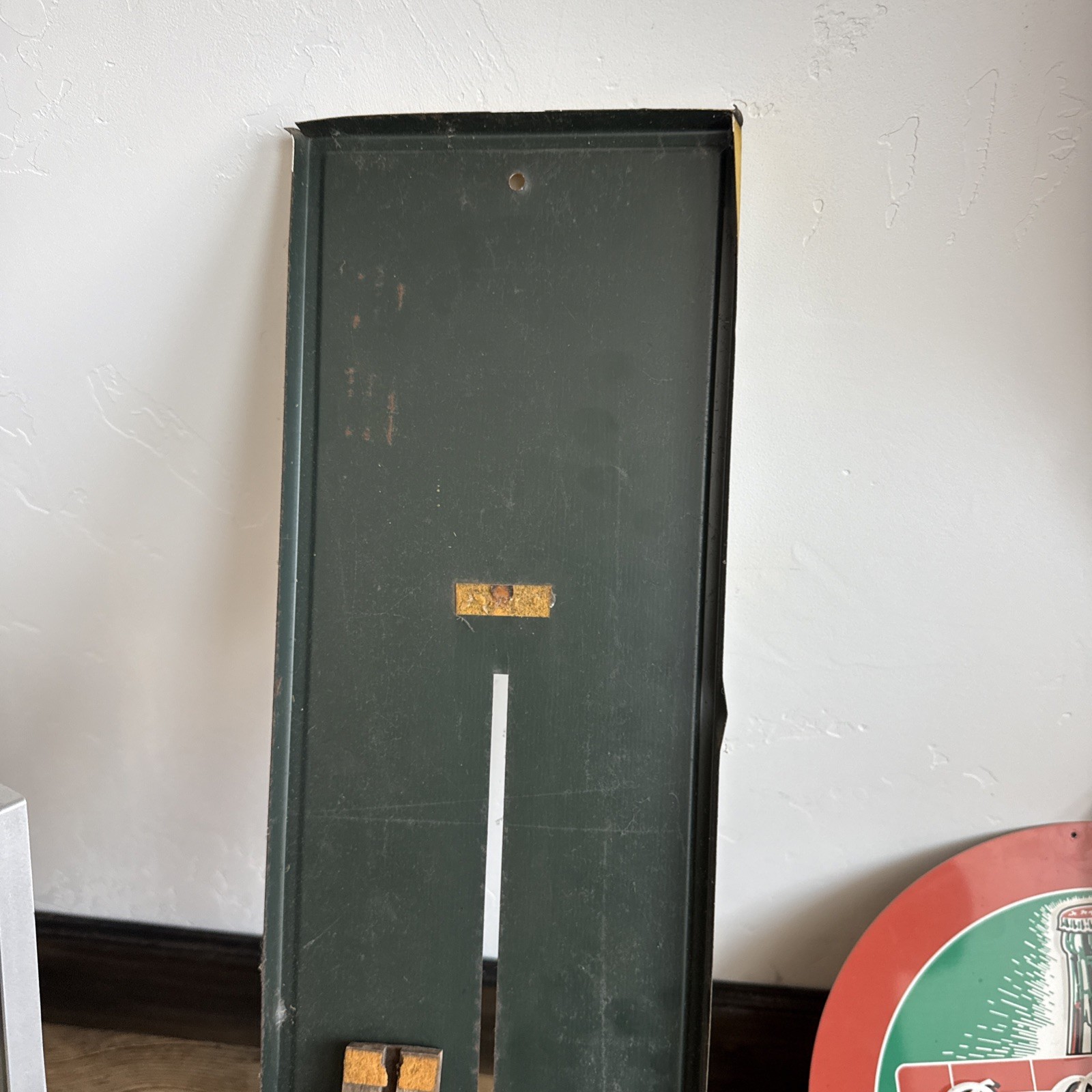 Vintage "Say Pepsi Please" 28" Tall Wall Thermometer Yellow