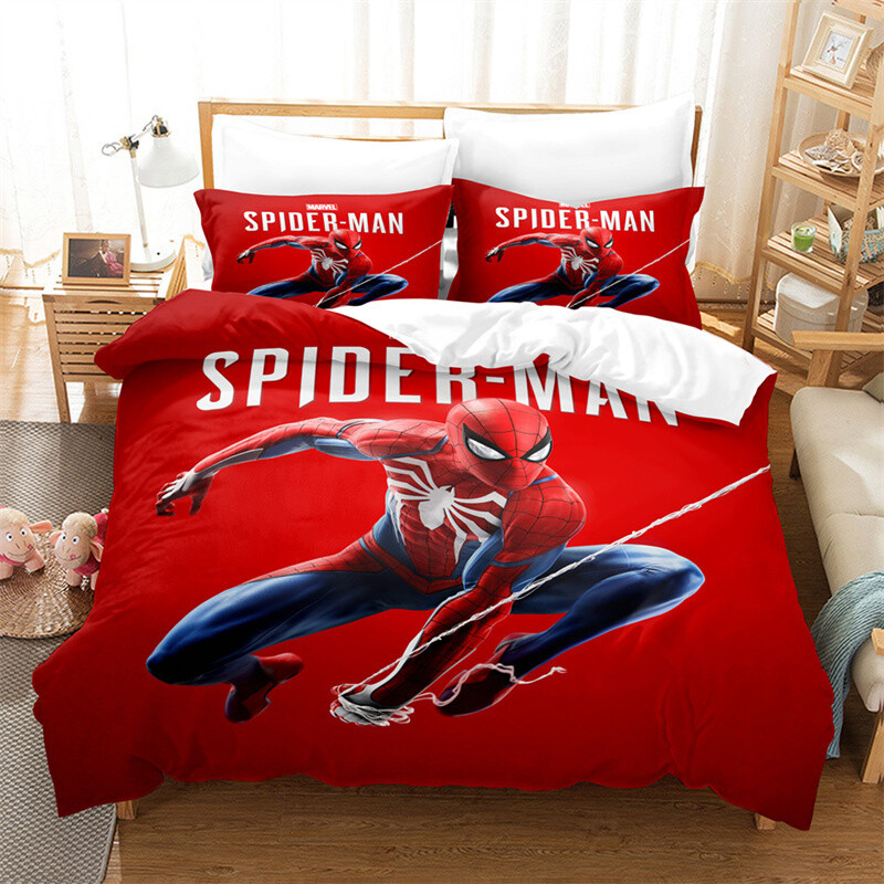 Spiderman Bedding Set 3PCS Cover Pillowcase Comforter Cover Spider-man US Size