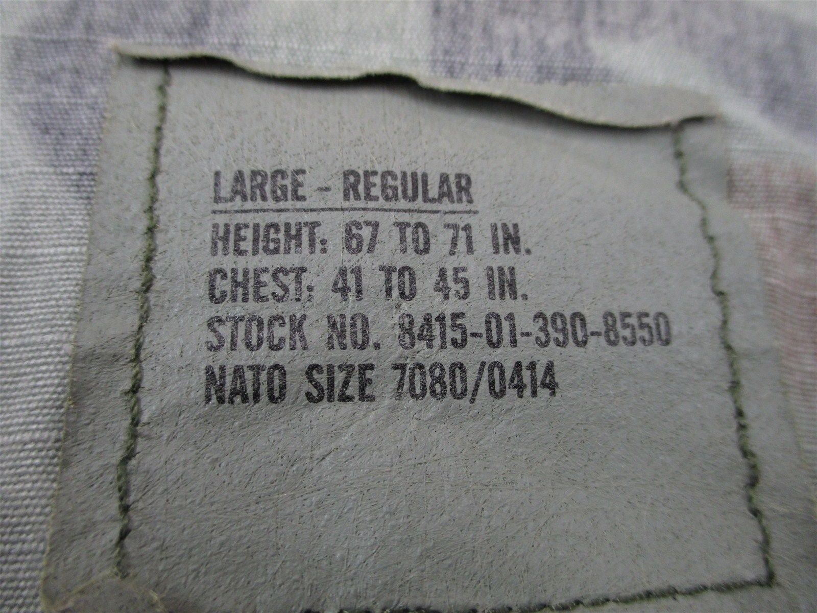 BDU Shirt/Coat Large Regular Hot Weather Ripstop Woodland Camo USGI Army