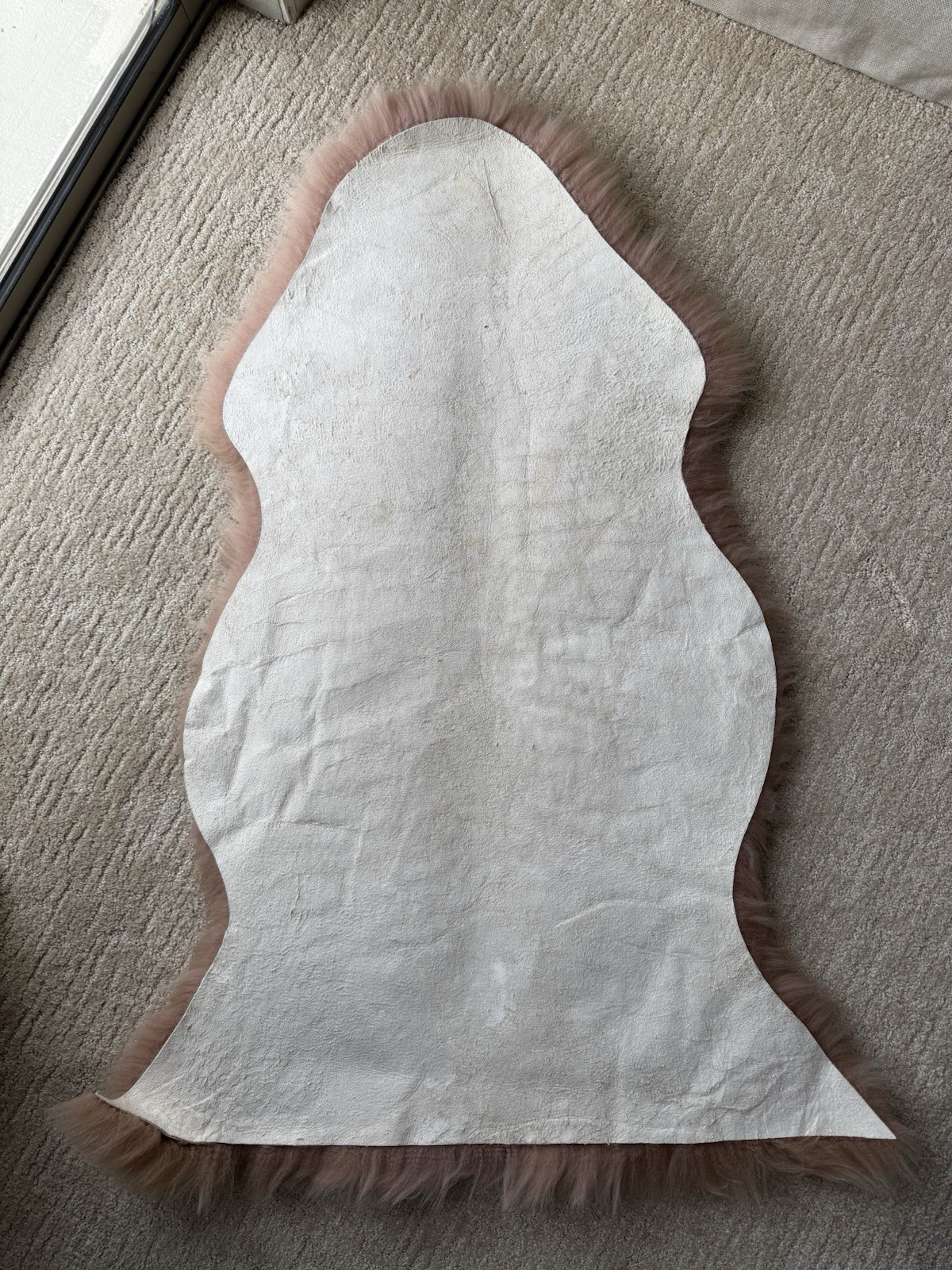 Genuine Australian Sheepskin Rug in Dusty Rose