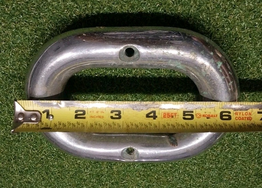 Vintage Heavy Oval Boat Hawse Pipe 4.25" x 6.25" Chrome Plated Bronze
