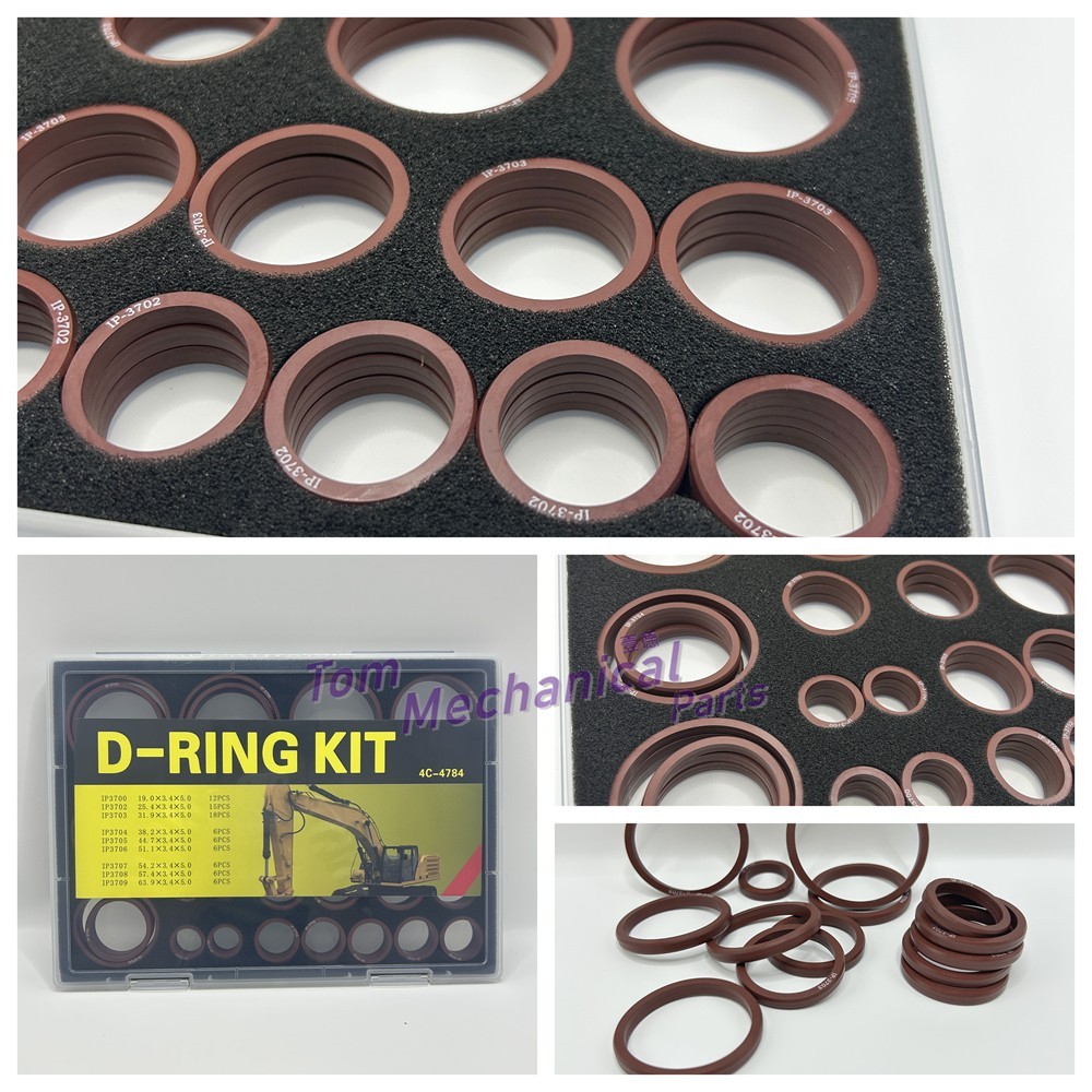 4C4784 D-ring Box Seal Kit Caterpillar Hydraulic Hose Brown Fluororubber