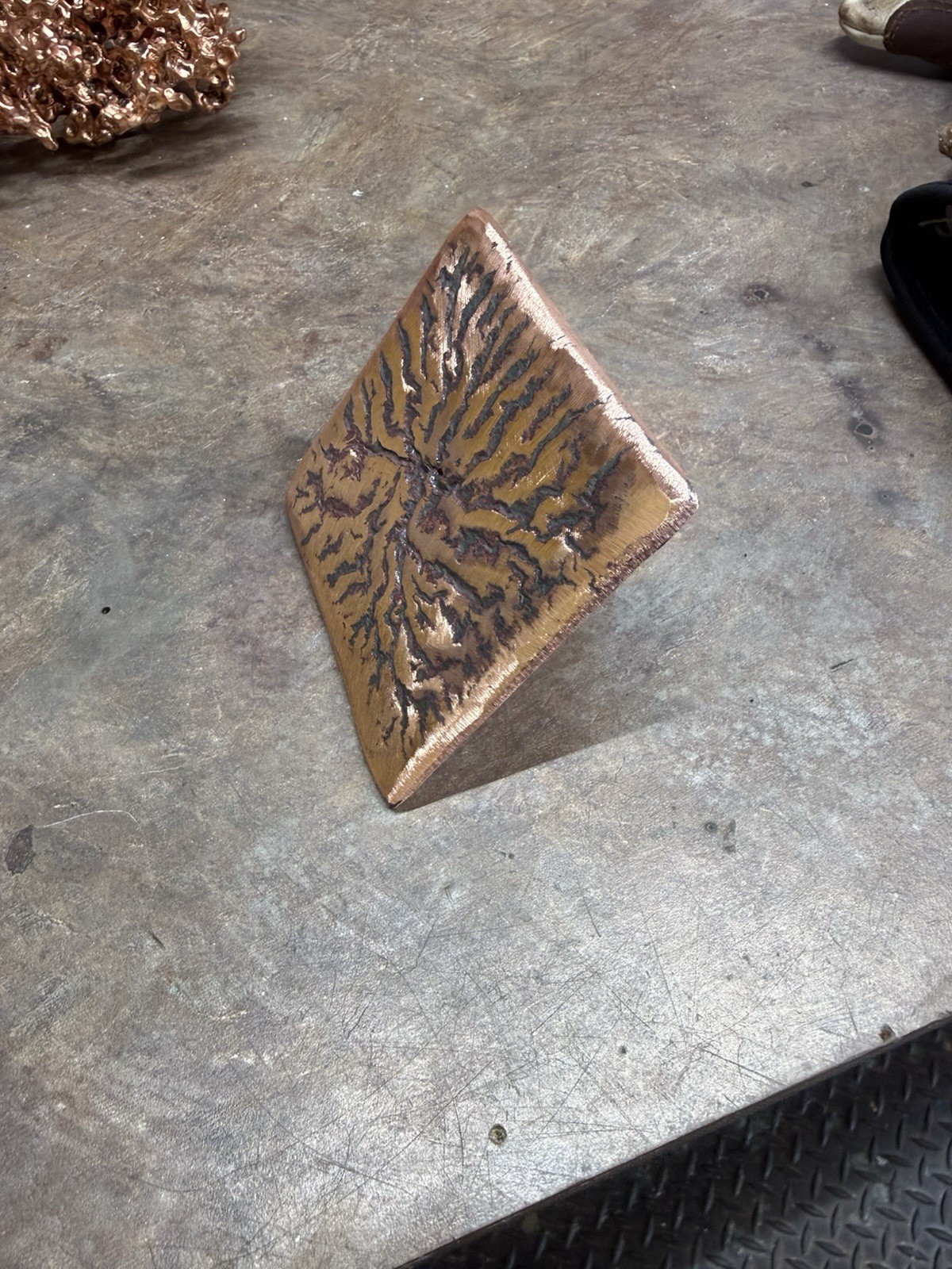 Pure Solid Copper Meditation Pyramid 3LBS Made in Tennessee