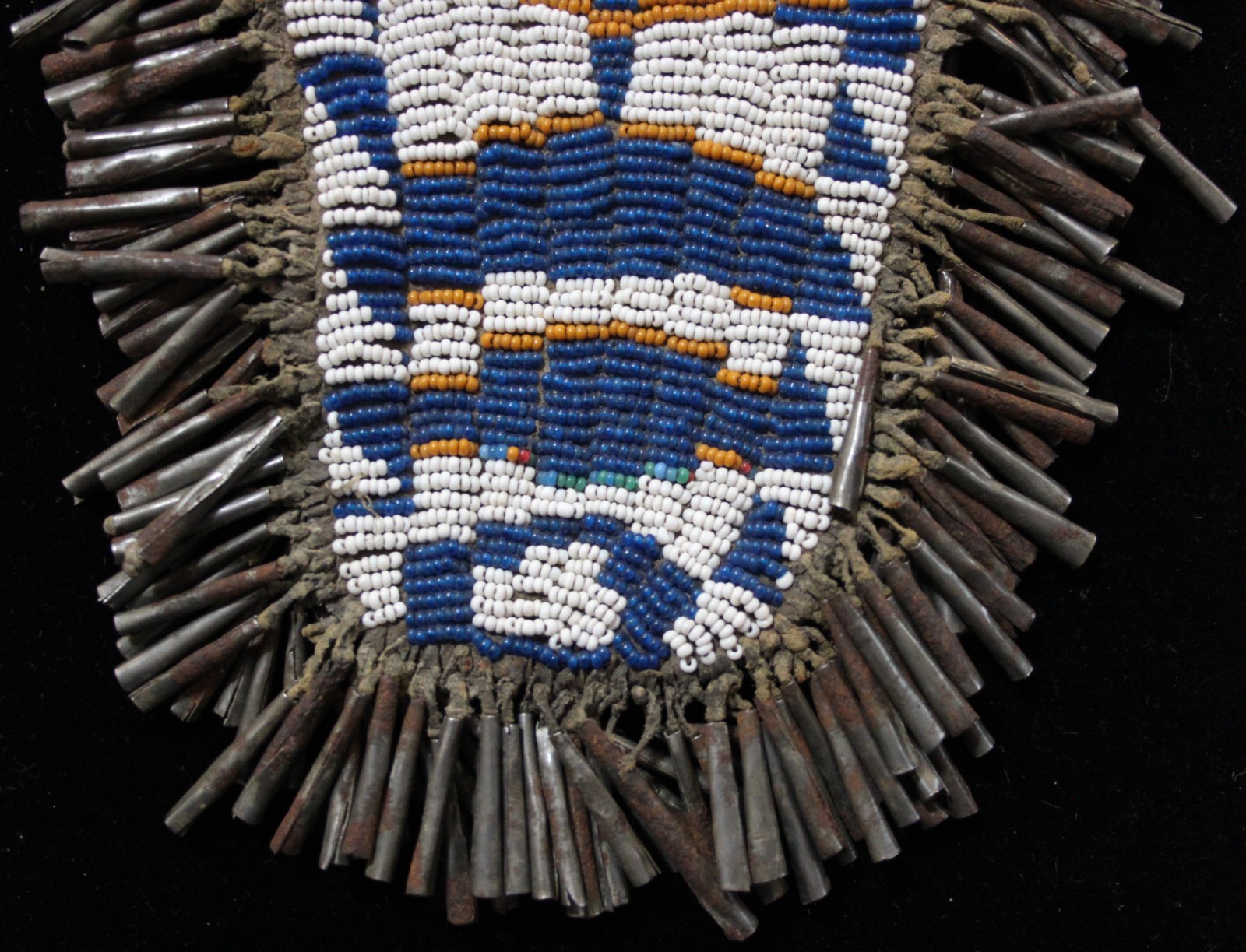 Vintage Beaded Ute Tab Bag with Cones