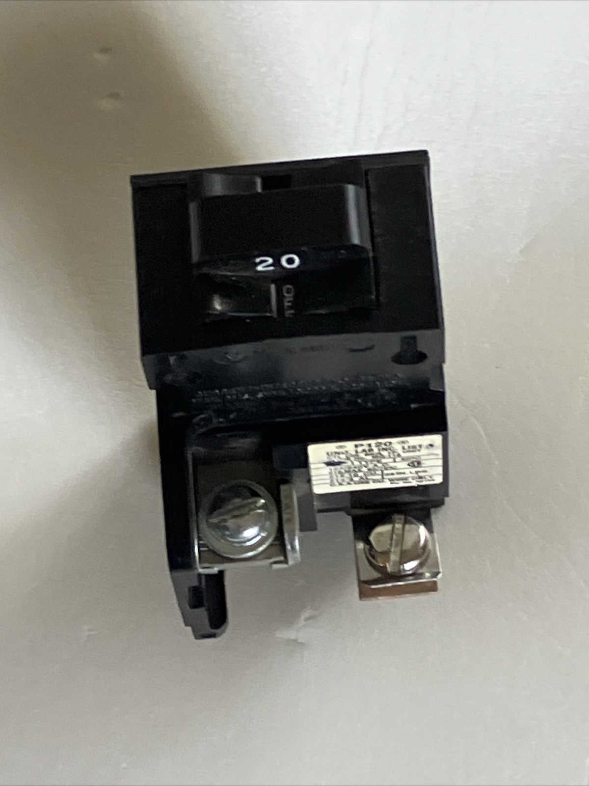 Bulldog P120, 20 Amp, 120 Volt, 1 Pole Pushmatic Circuit Breaker- WARRANTY