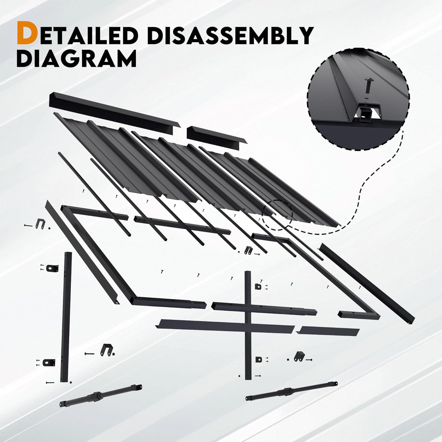 Metal Awning for Door Entrance, 41X24 Inches Adjustable Angle Window Awnings for