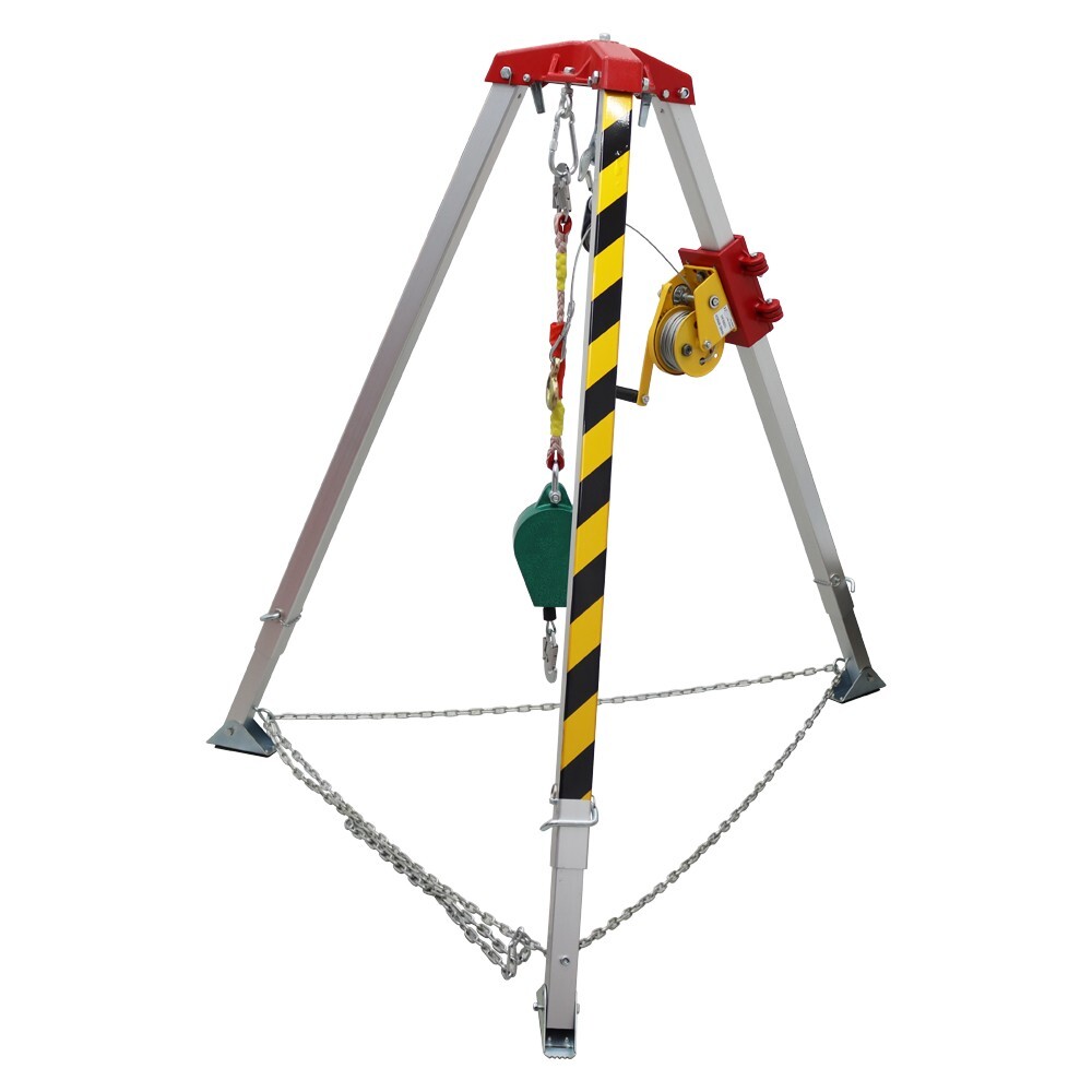 TECHTONGDA Confined Space Tripod Kit Emergency Rescue Aluminum Alloy Tripod