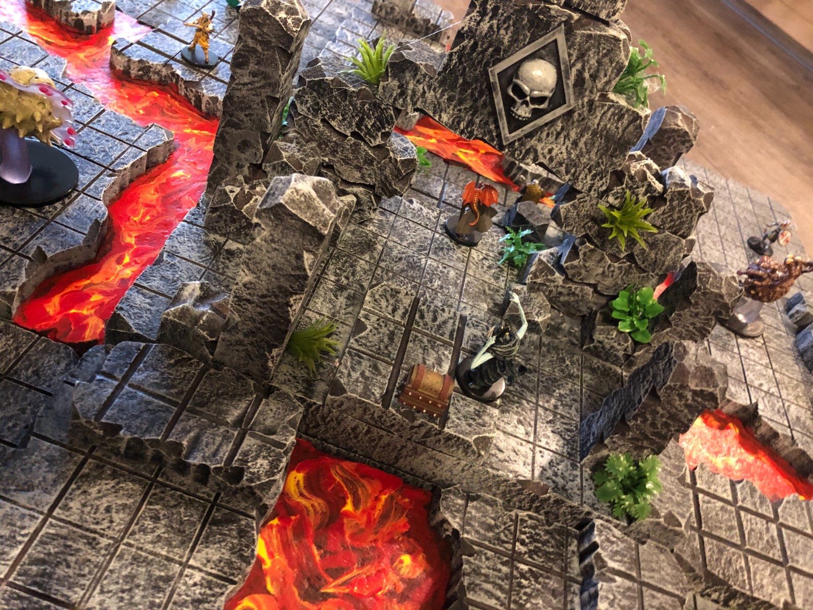 Lava Temple Ruin Set 28mm Terrain Scenery for D&D Pathfinder