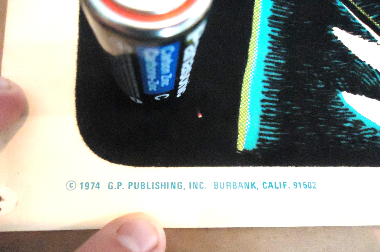 Authentic 1974 Elvis Presley Velvet Poster Blacklight Colorfull John Lykes Rare