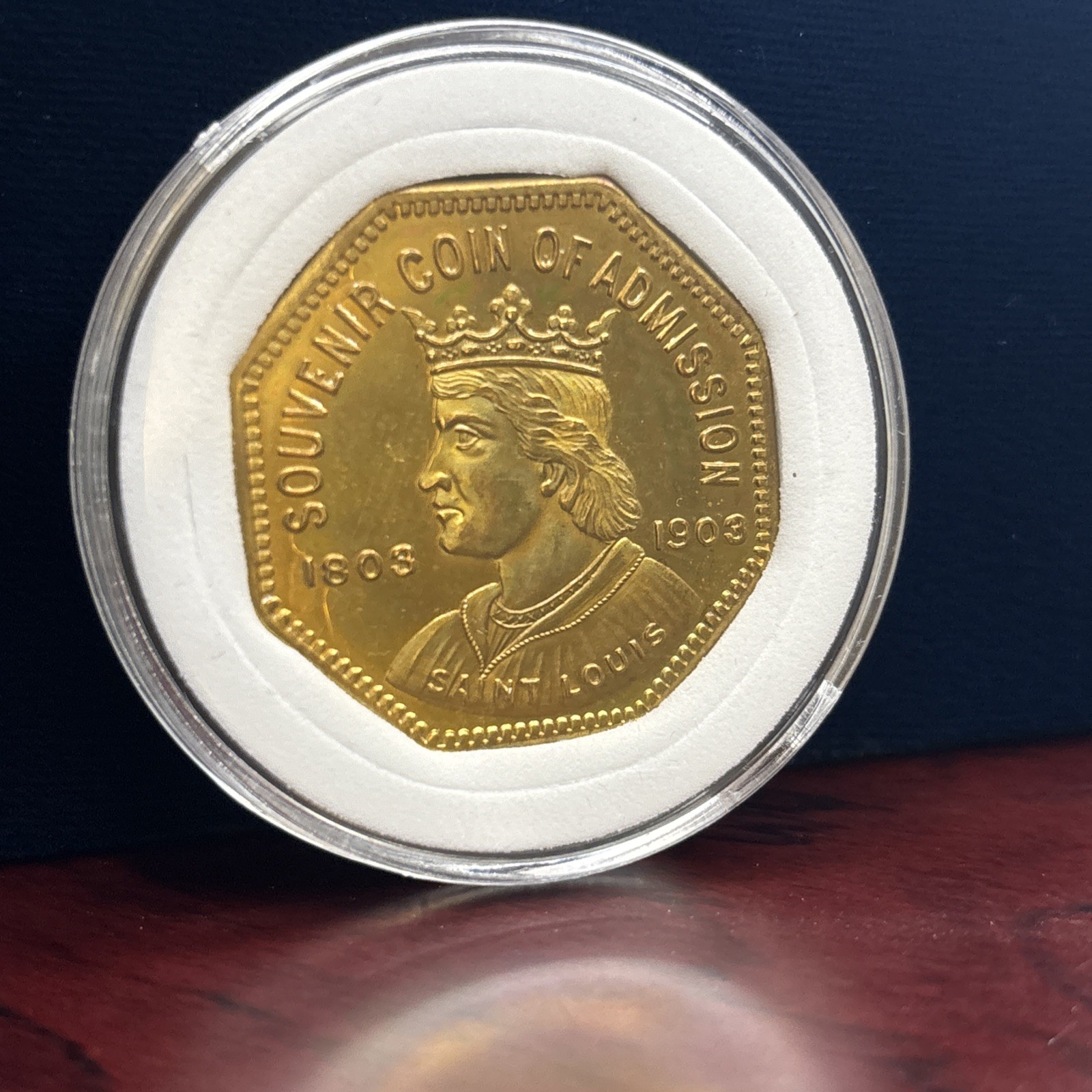 1904 Proof Like HK-306 So Called Dollar Louisiana Purchase Expo Octagonal Brass