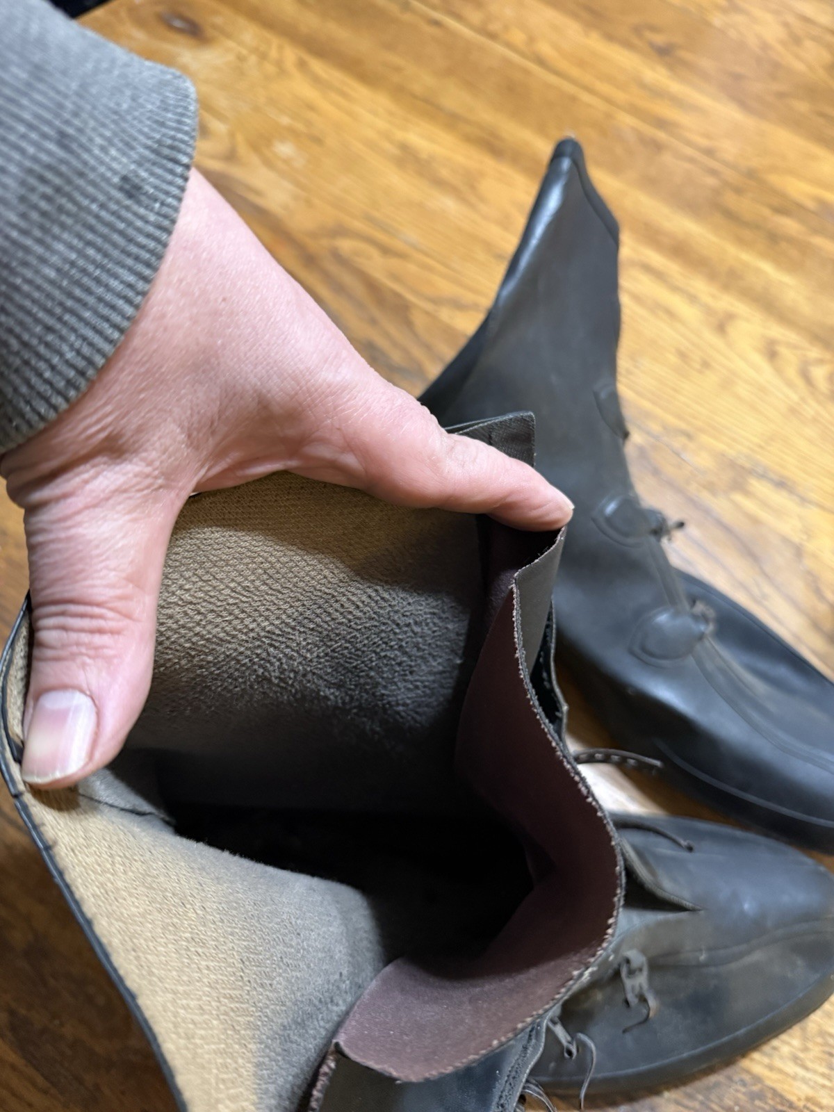 Rare 1st Pattern WW2 US Army Rubber Overshoes Size 11