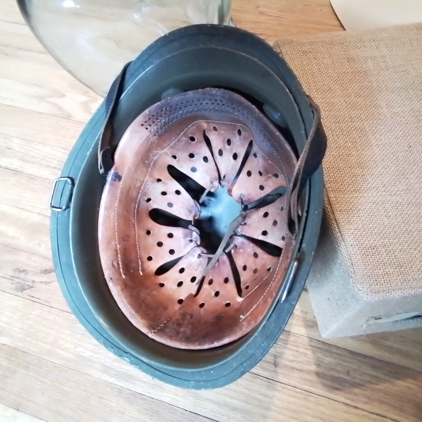 GI Steel HELMET Clone w/ All Leather LINER