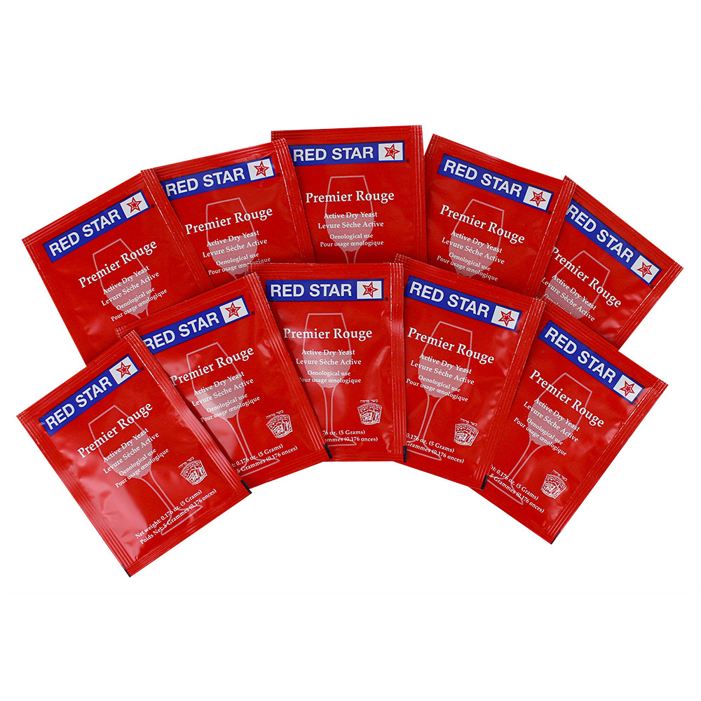 Red Star Premier Rouge formerly Pasteur Red Dried Wine Yeast (10 Packets)