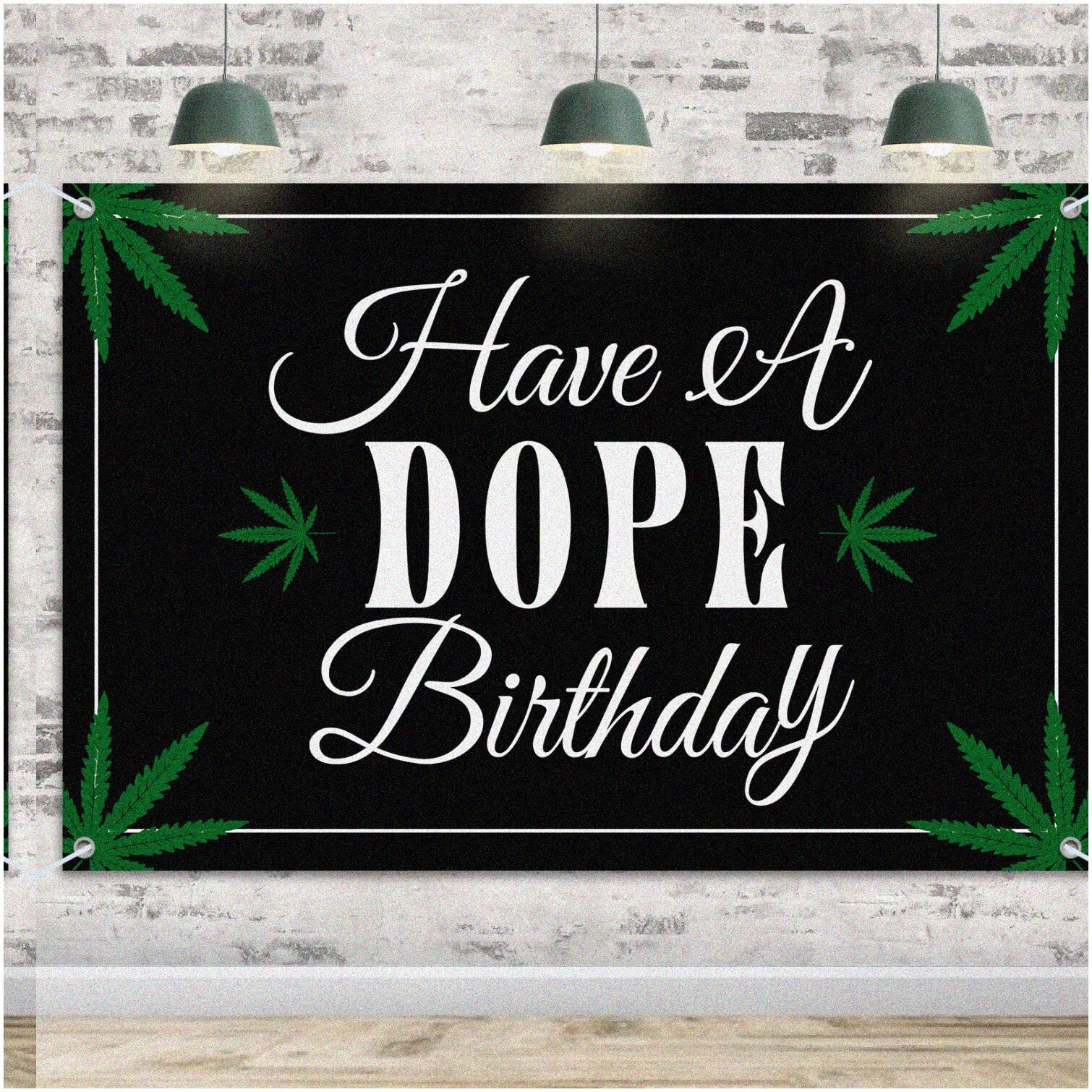 Black 6x4ft Birthday Party Backdrop