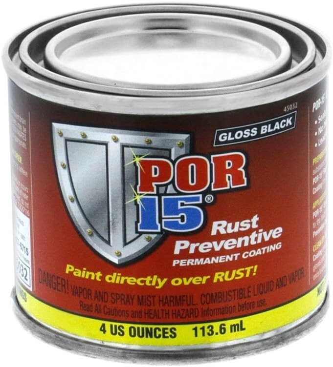 POR 15 45032 (4oz Can Gloss Black Rust Preventative Paint, 45006)