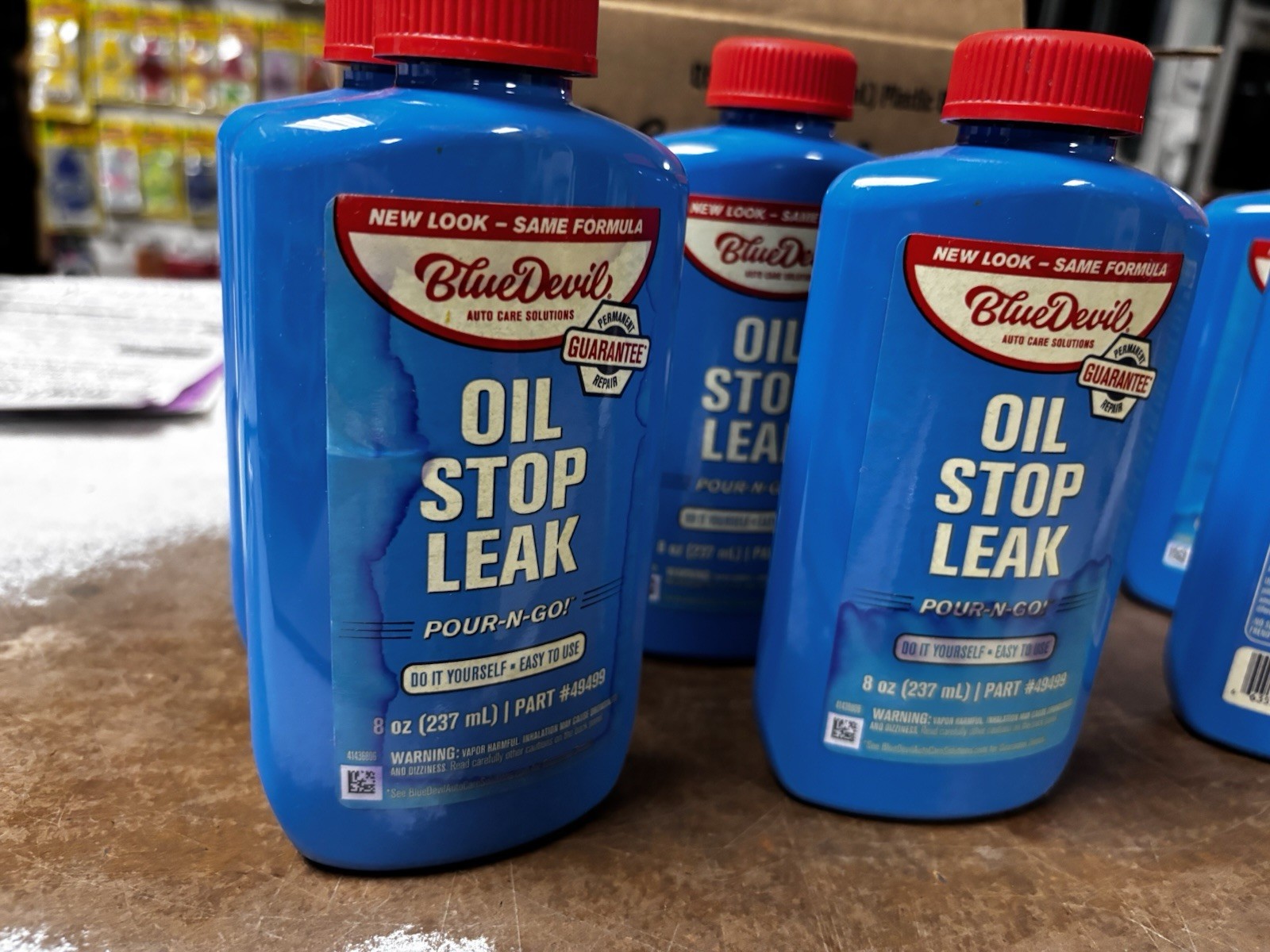 Blue Devil Oil Stop Leak #49499 - 8 oz. For gas or diesel Seals Bad. SOLD EACH