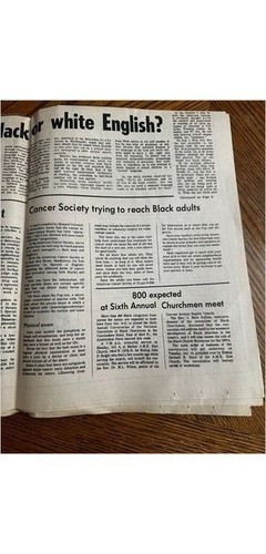 1972 Trenton NJ Weekly Newspaper Photograph: Becton at Fort Dix & Black History