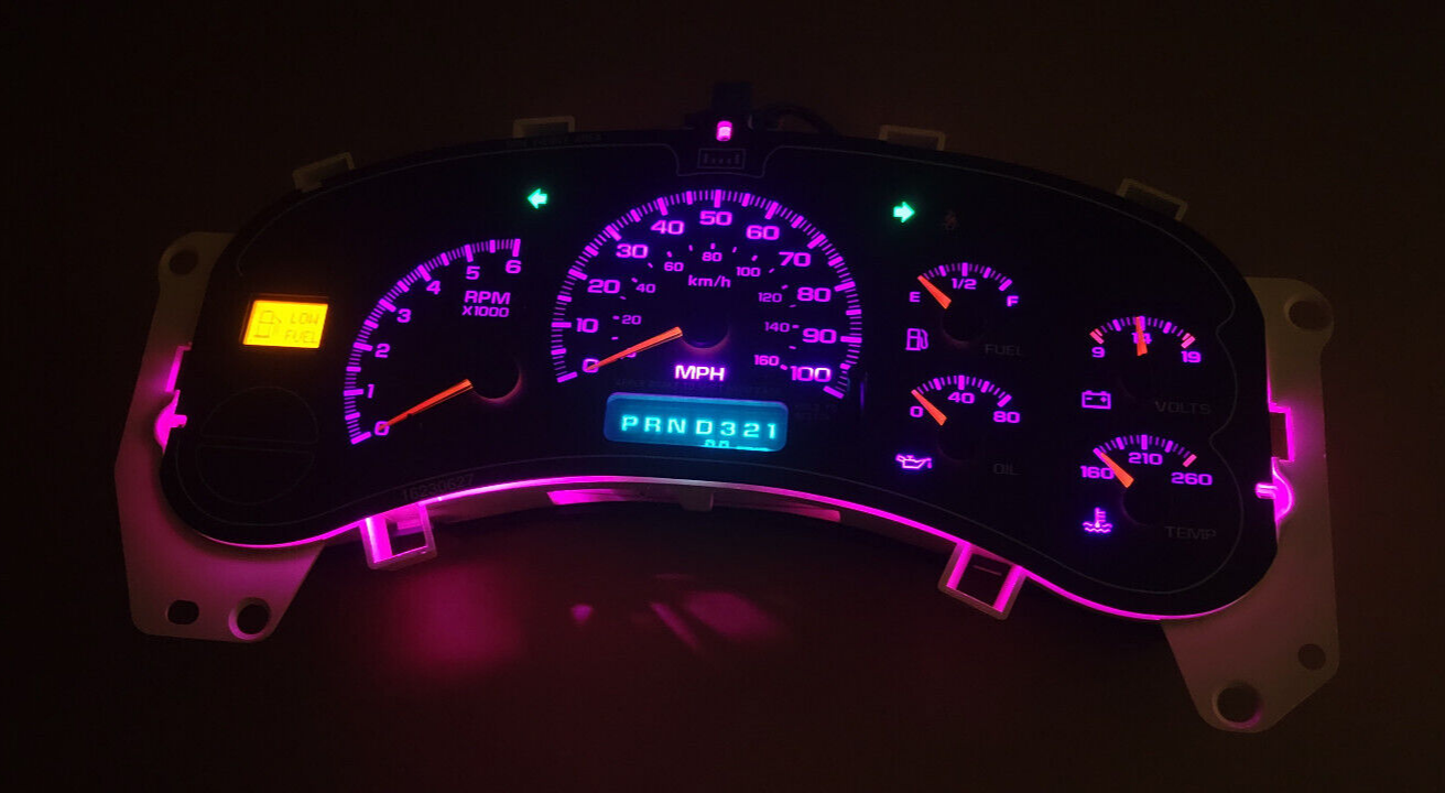 99-02 SILVERADO SIERRA TAHOE INSTRUMENT GAUGE CLUSTER SPEEDOMETER *MILES PROGRAM