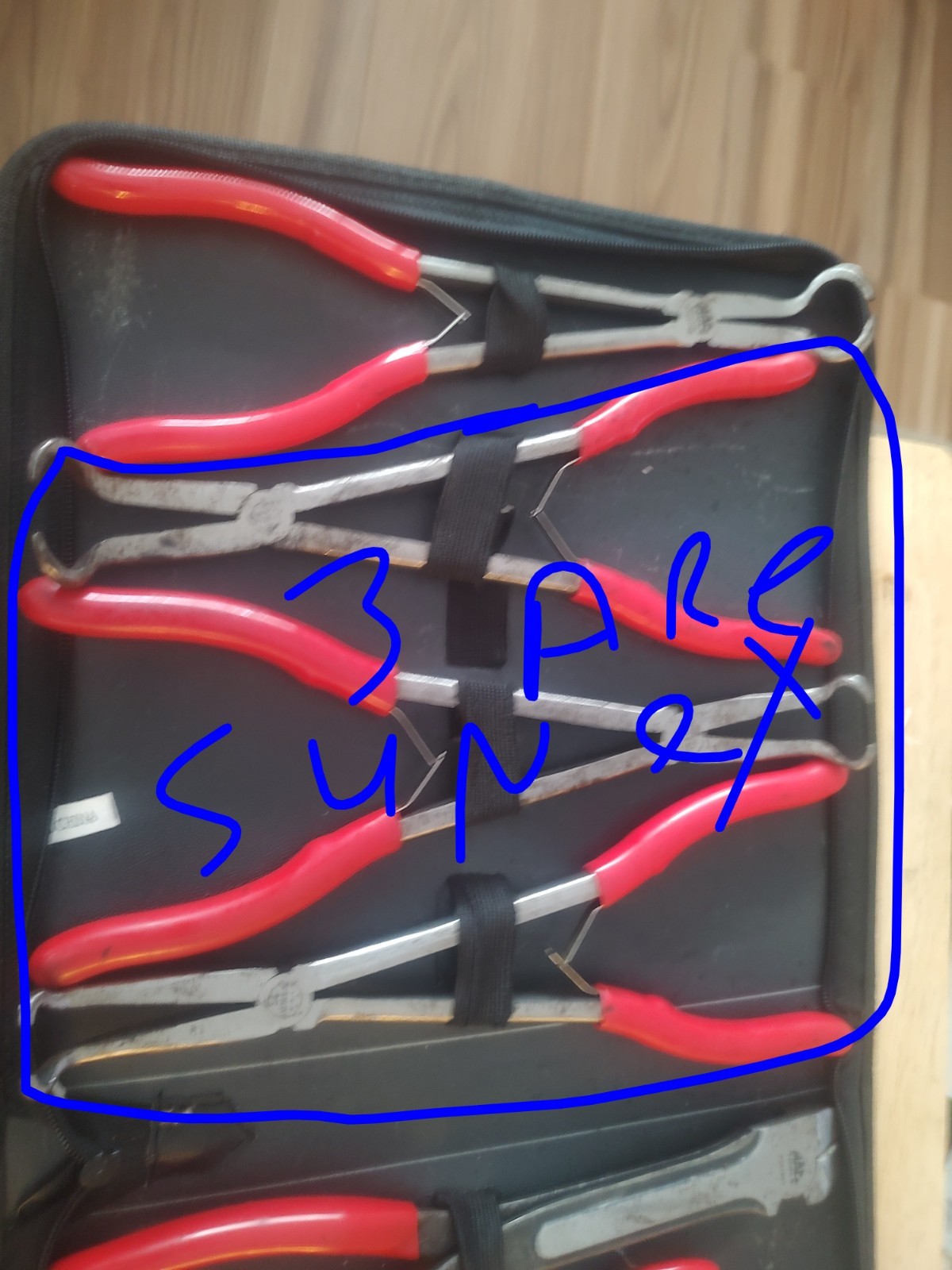 Mixed Long reach pliers 9 piece