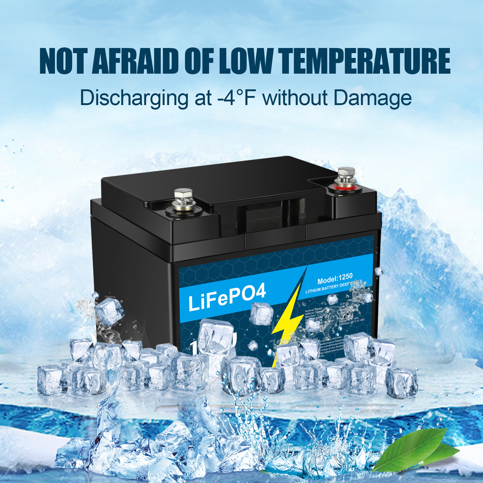 12V 50Ah LiFePO4 Lithium Battery, Deep Cycle, Perfect for RV, Marine