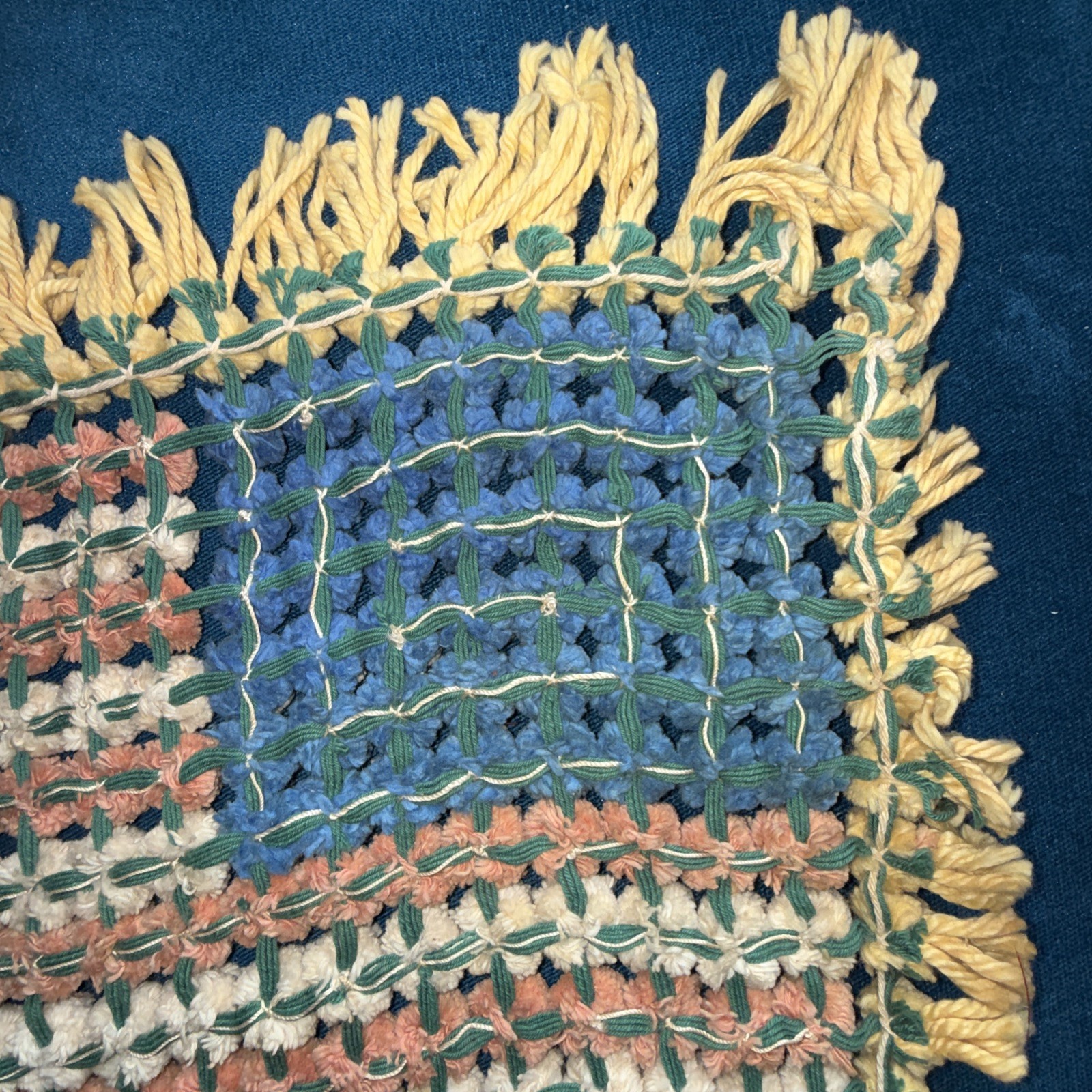 Victorian era American Country Flag Folk Art Embroidery Rare Item. 27” X 16”