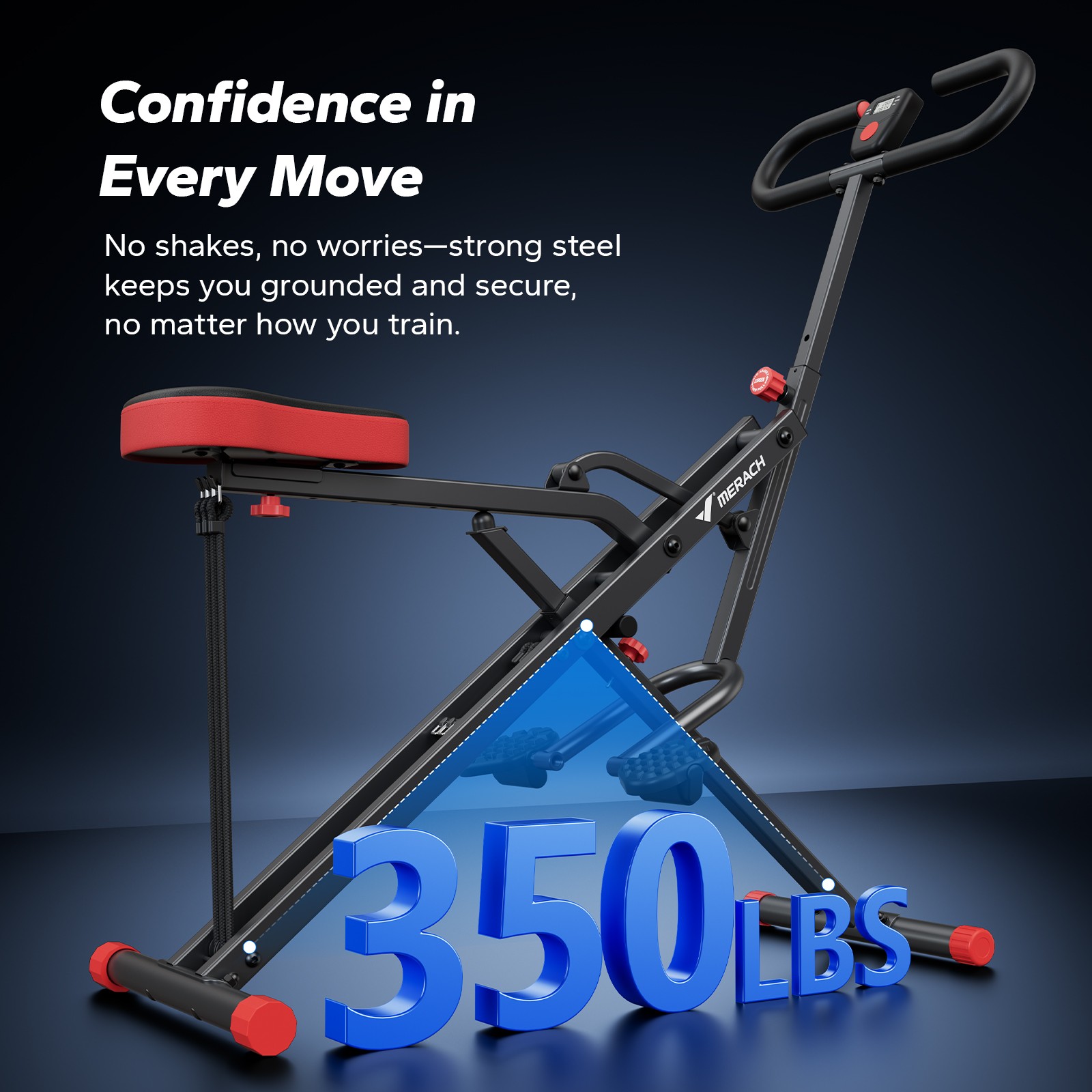 MERACH R07 2 in 1 Squat Rowing Machine Easy Setup & Foldable Exercise Equipment