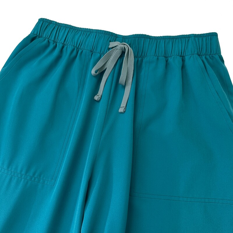 NiaaHinn Scrub Set Women Nurse Uniform Stretch Stand-Up Collar Straight Leg Pant