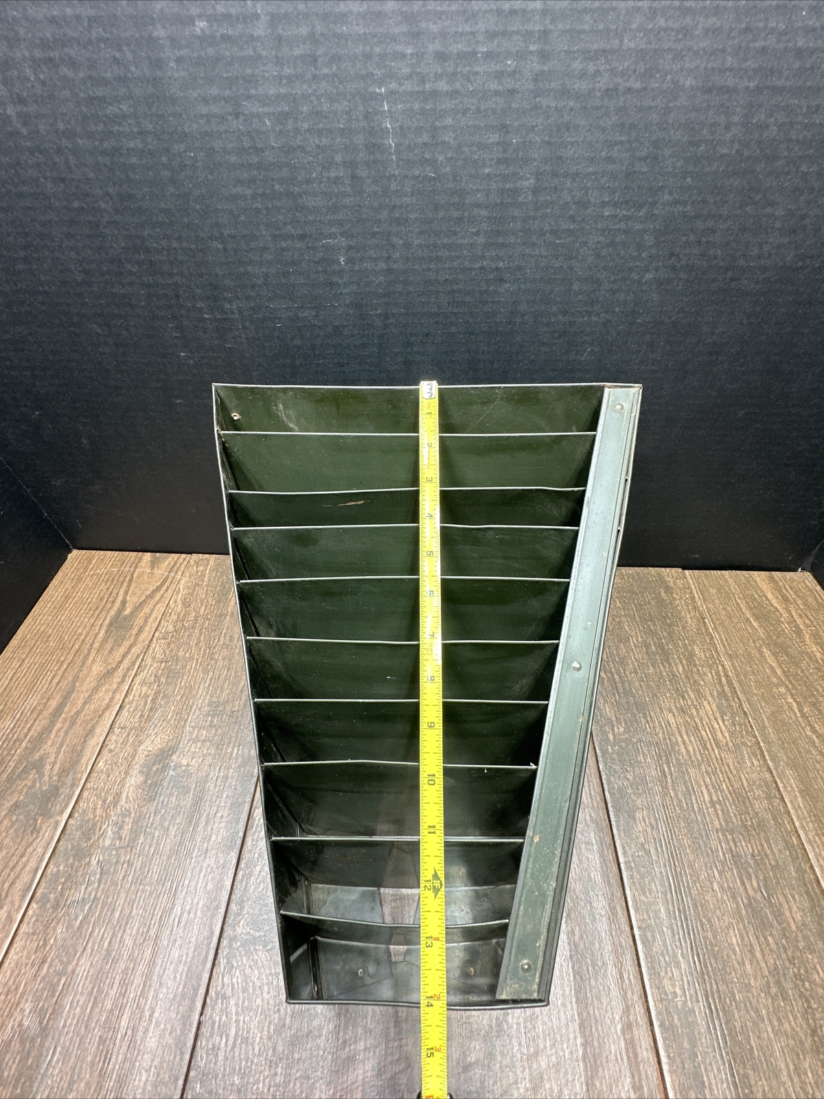 Wilson Jones Envelopes Green Metal Store Display Paper Sorter File Advertising