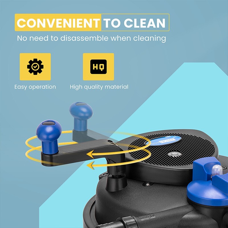 2100 Gal Pond Pressure Bio Filter w/ 13W UV Sterilizer Light Koi Fish ETL Listed