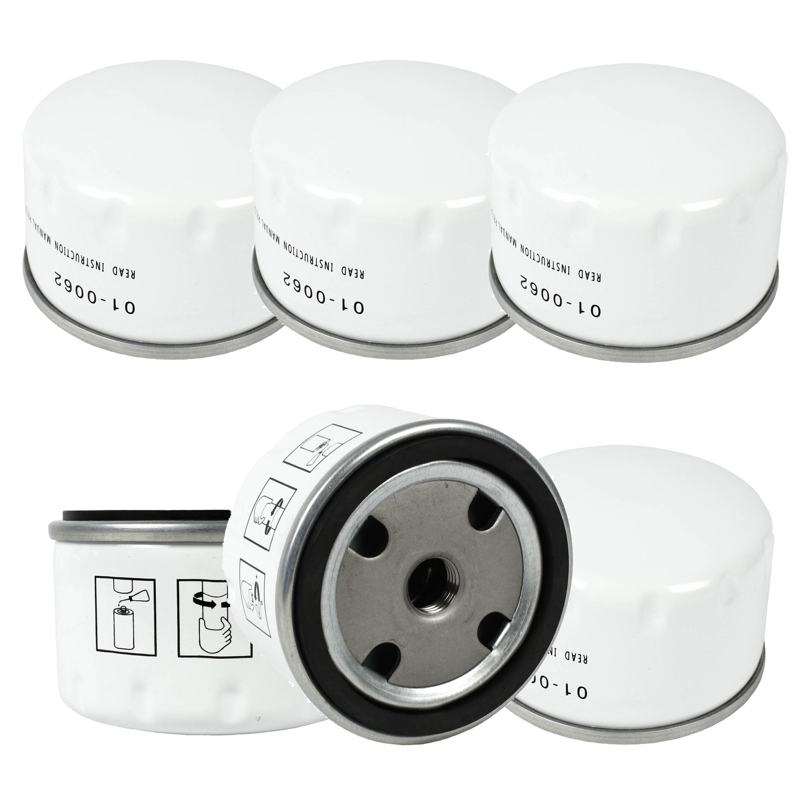 6 Pack Replacement Short Oil Filters Compatible with Quincy 2023400101