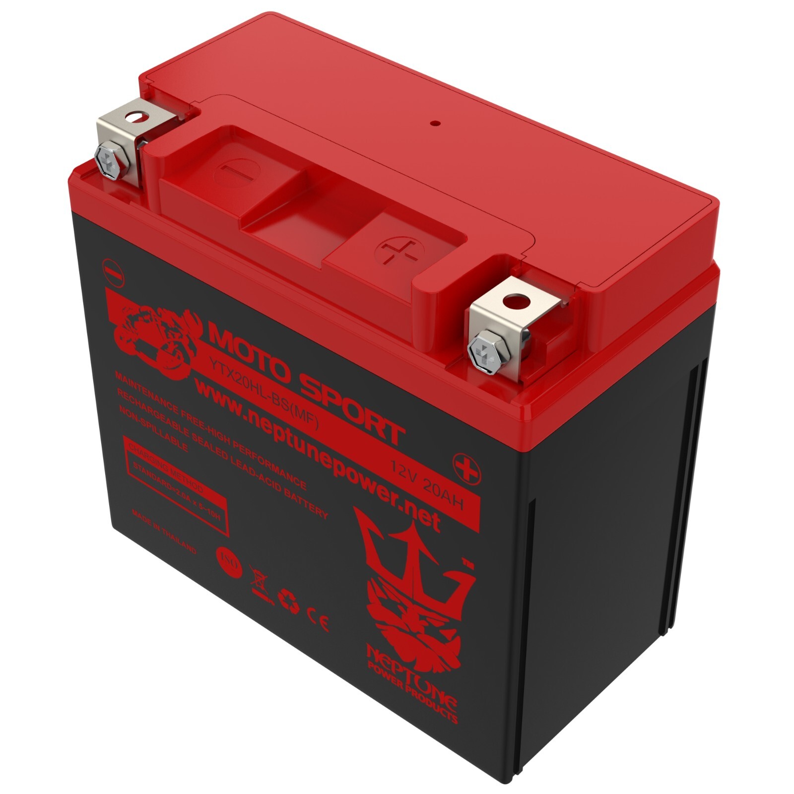 Replacement for Energizer TX20HL / YTX20L AGM Powersport 12V Battery, 330 CCA