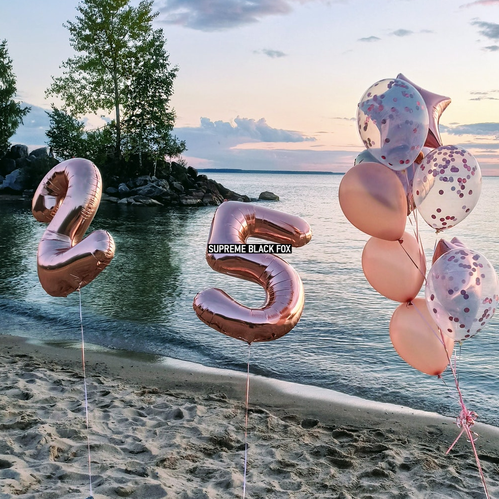 40" Large Foil Letter Balloons Number Balloon Float Helium Silver Gold Hot Pink