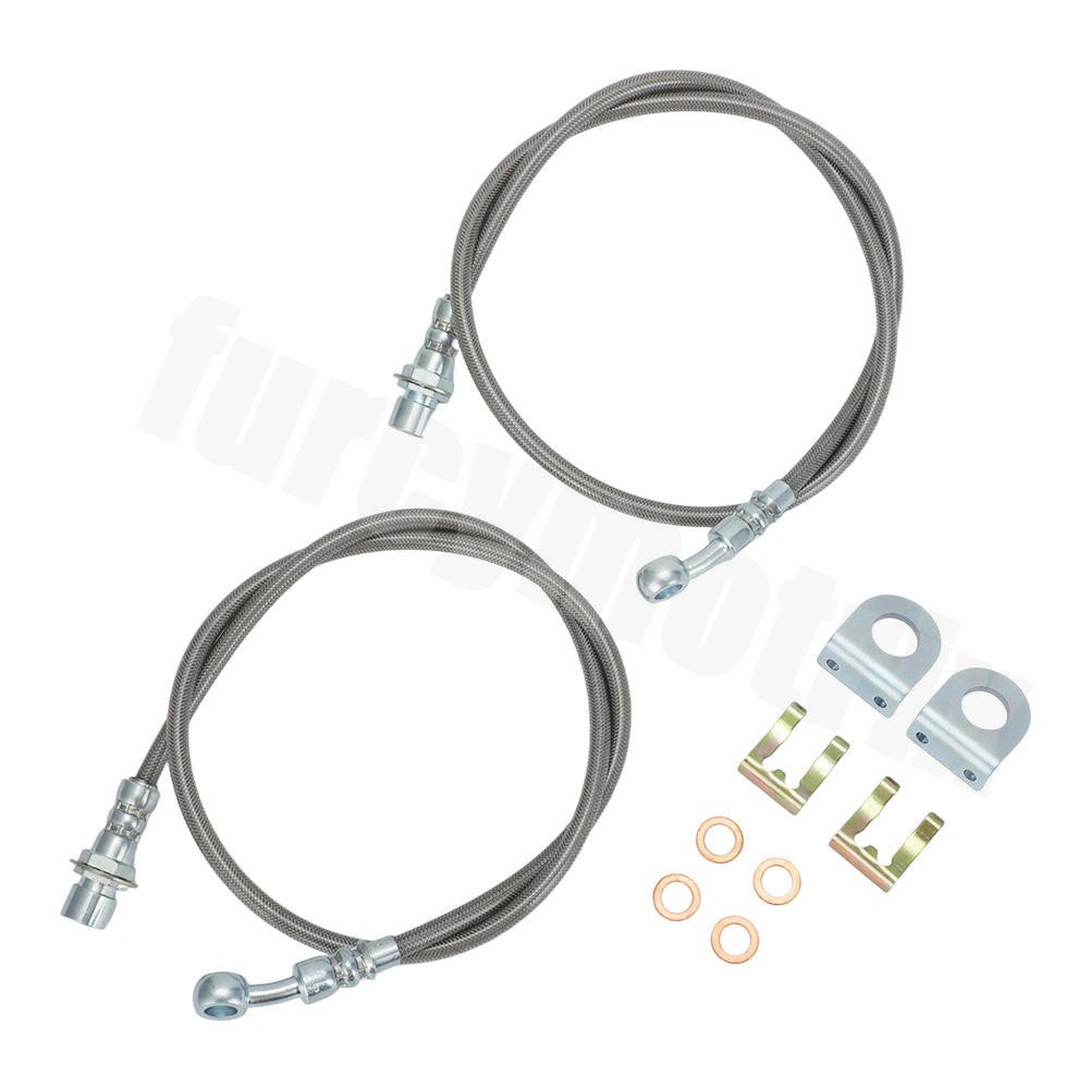 For 99-07 Silverado Sierra 1500 Stainless Steel Extended Brake Lines Left Right
