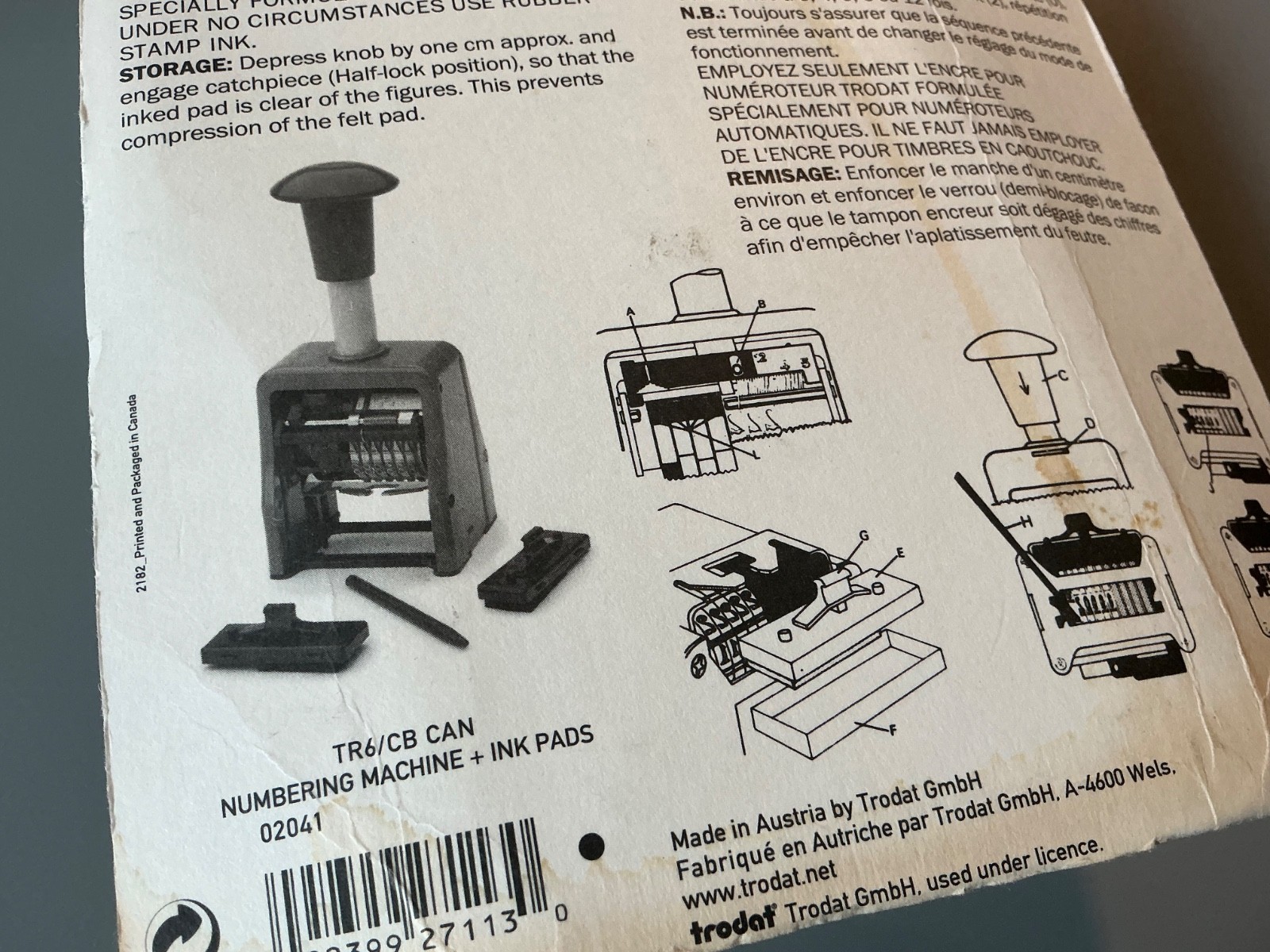 Trodat automatic numbering machine 5756 plastic NEW