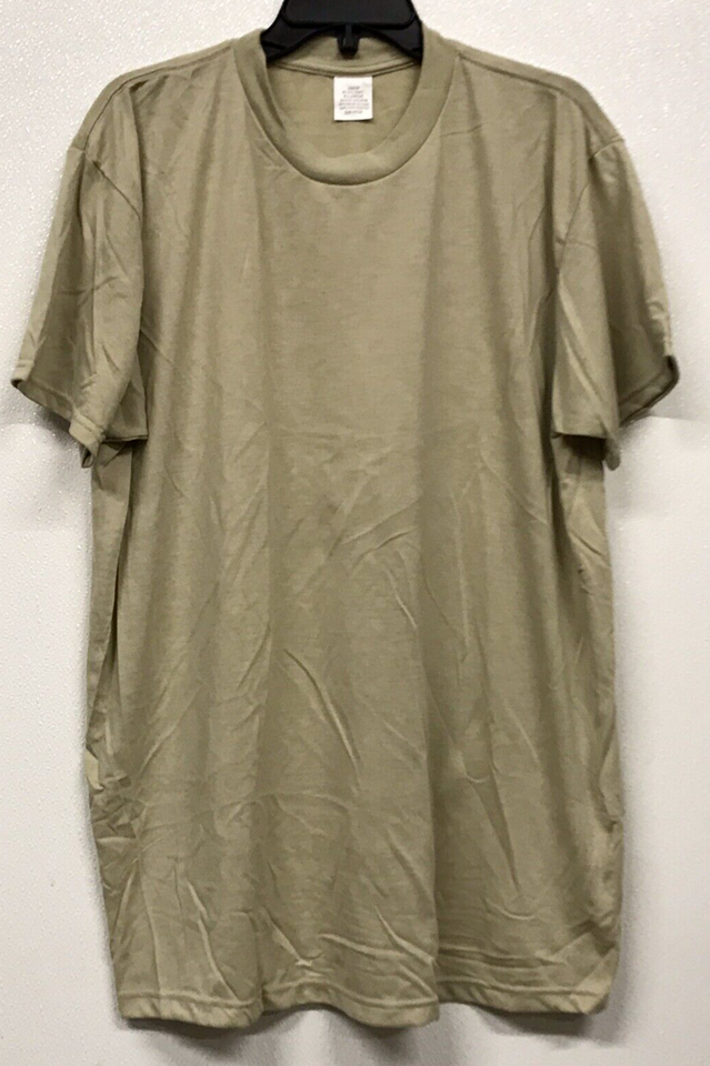 Moisture Wicking Polyester T Shirt (3 Pack) Sand - X Large Reg NEW USGI