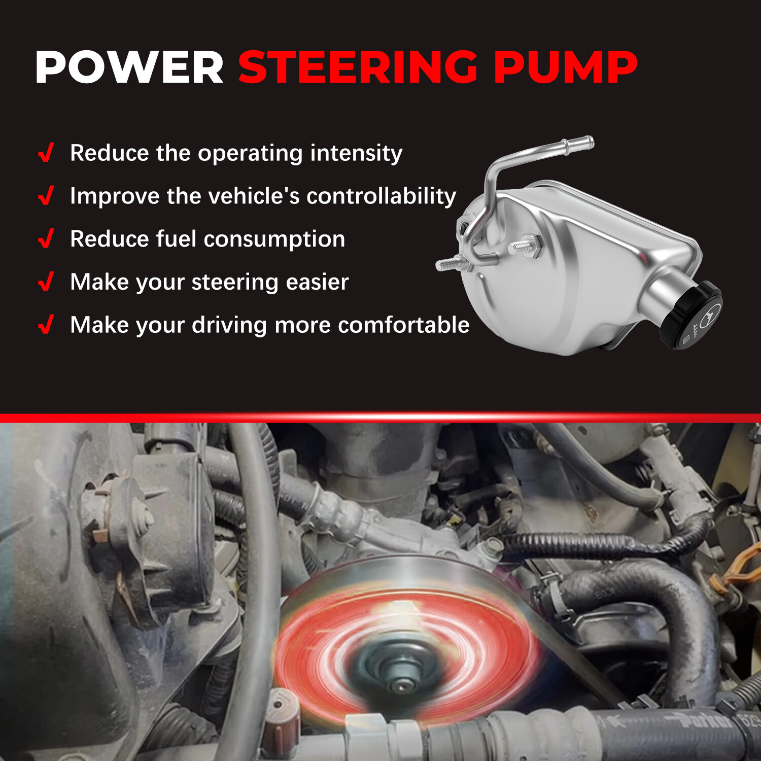 20-8740 Power Steering Pump For Chevrolet Silverado 1500 GMC Sierra 1500 1999-13