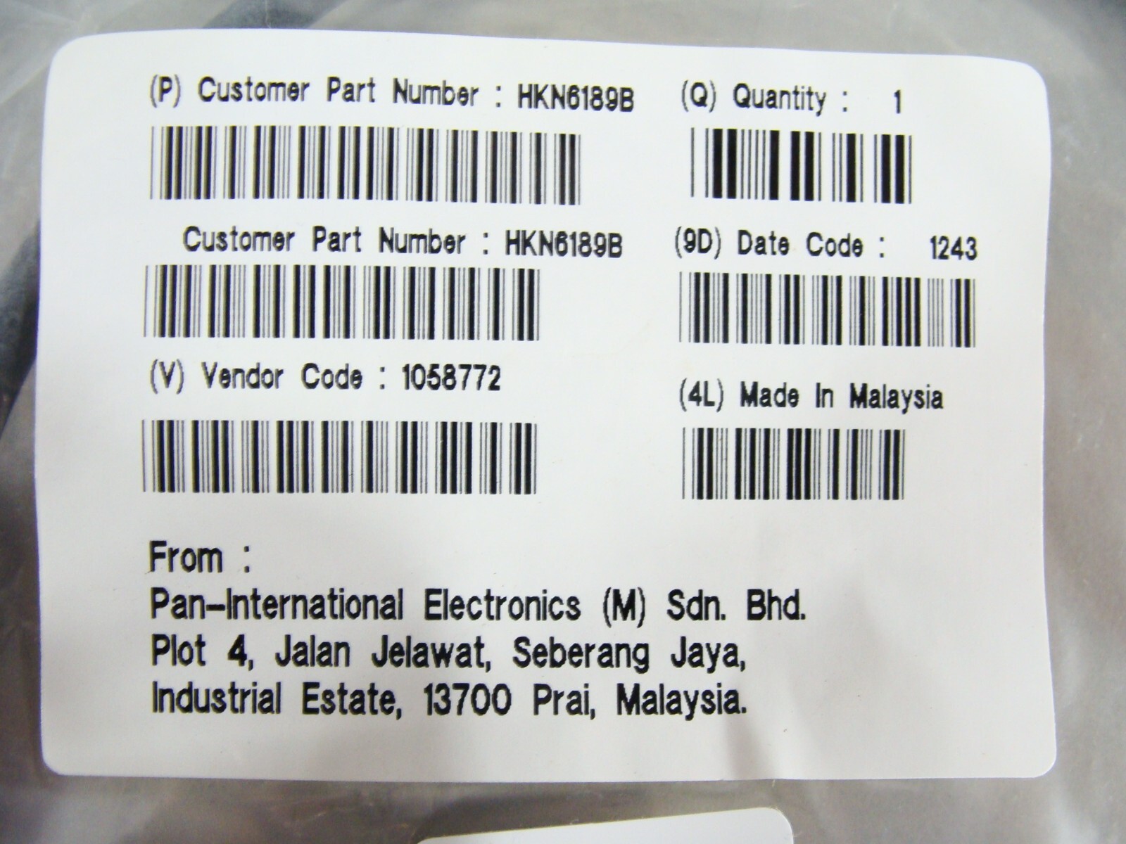 New - Motorola HKN6189B Direct Entry Keypad Cable, DEK to O5 Control Head